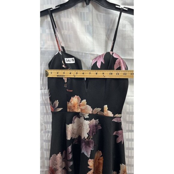 Charlotte Russe Women/junior Dress Size M Black Floral Print - Picture 3 of 15